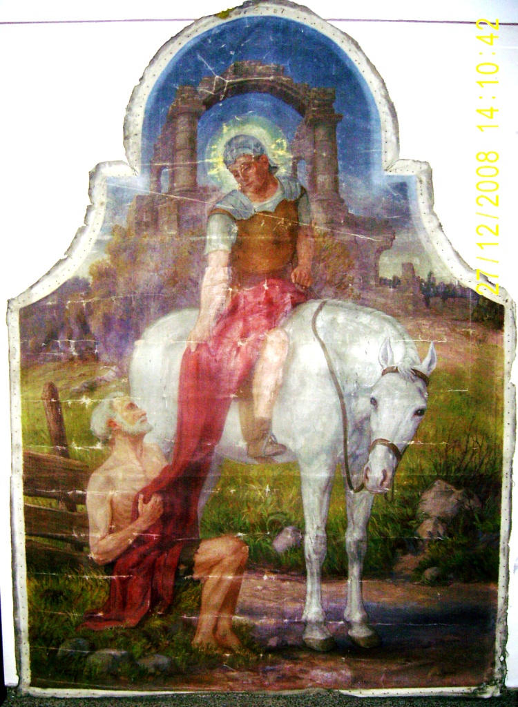Starý oltárny obraz sv. Martina z r. 1948